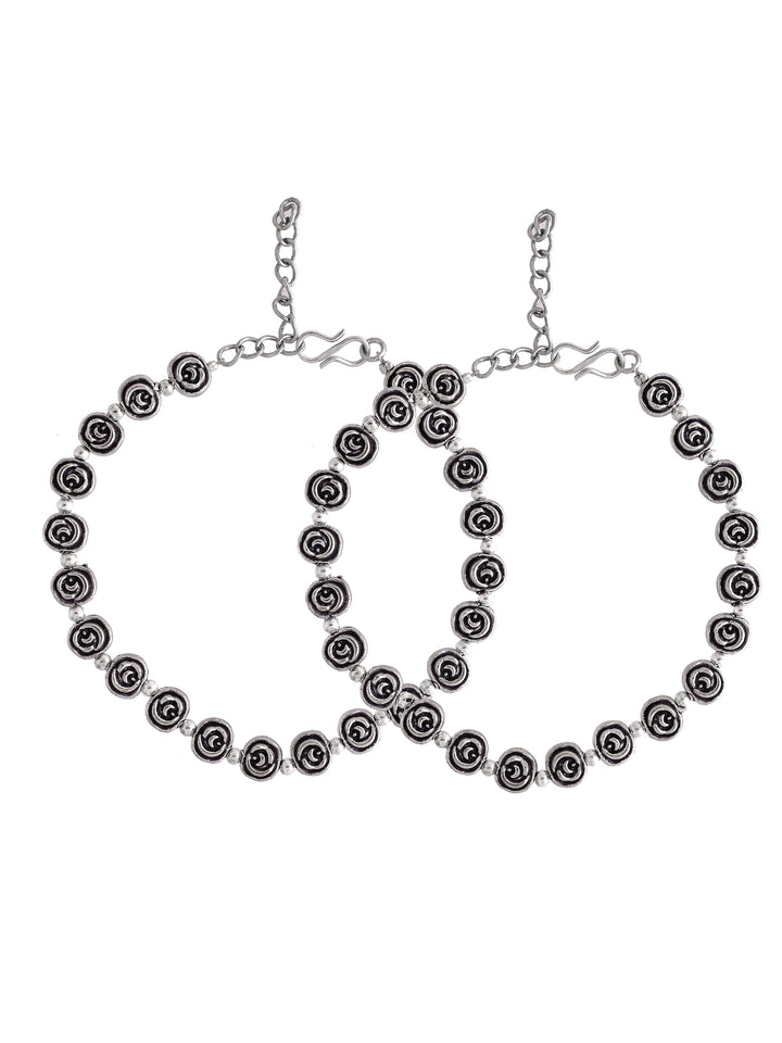 Boho Silver Anklets
