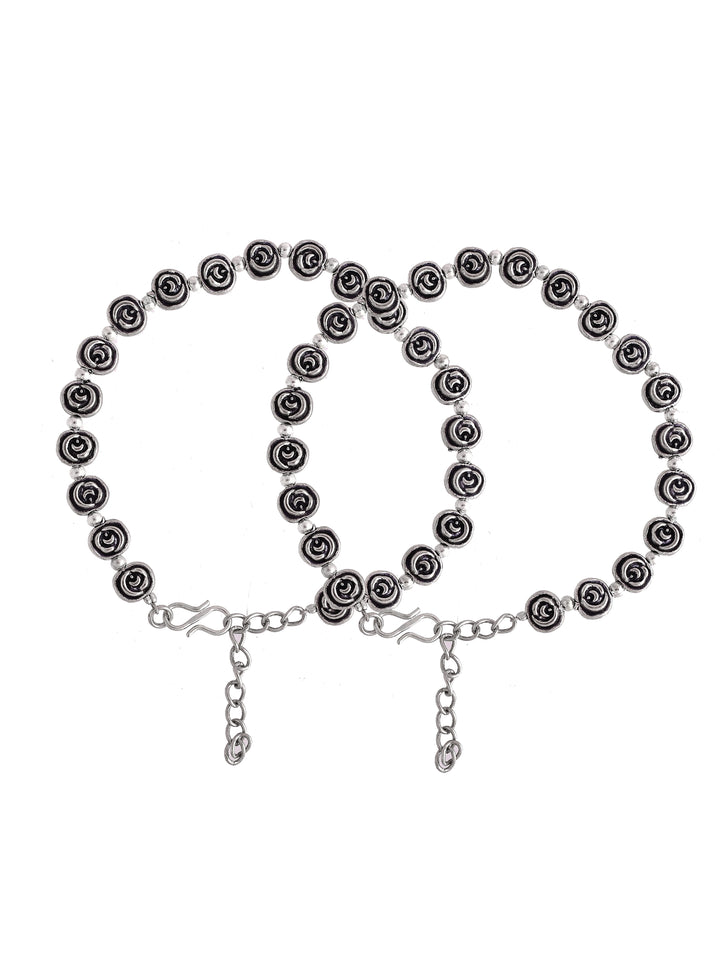 Boho Silver Anklets