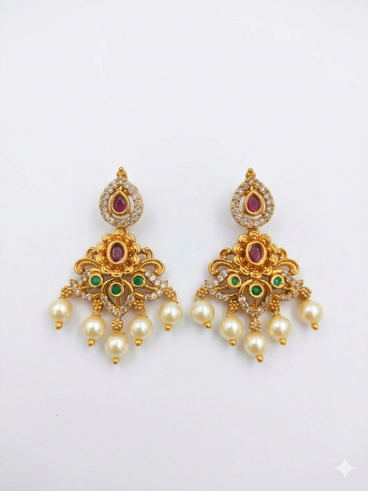 Gold Plated Kundan Pearl Earrings for Women, Designer Jhumka Chandbali, Traditional Ethnic Jewellery, Bridal Wedding Wear, Fancy Party Earrings, Latest Stylish Meenakari Stone Work Collection