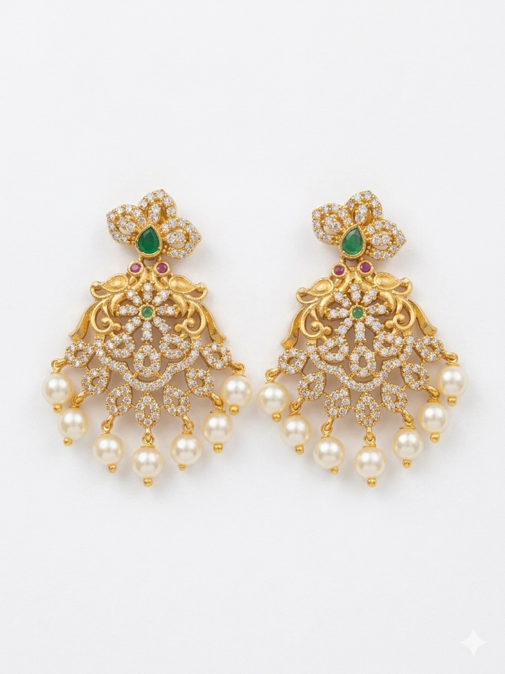Gold Plated Kundan Earrings for Women, Designer Traditional Jhumka Chandbali, Pearl Drop Ethnic Jewellery, Bridal Wedding Wear, Fancy Party Earrings, Latest Stylish Meenakari Stone Work Collection