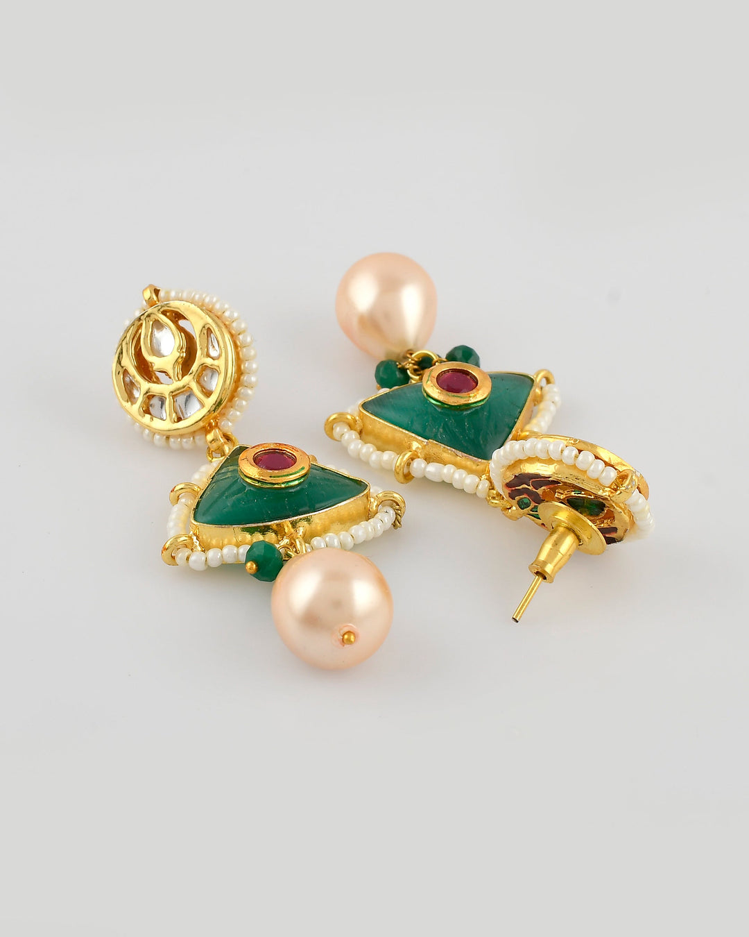 Dastoor Carvin Stne Chandbali Stone Set