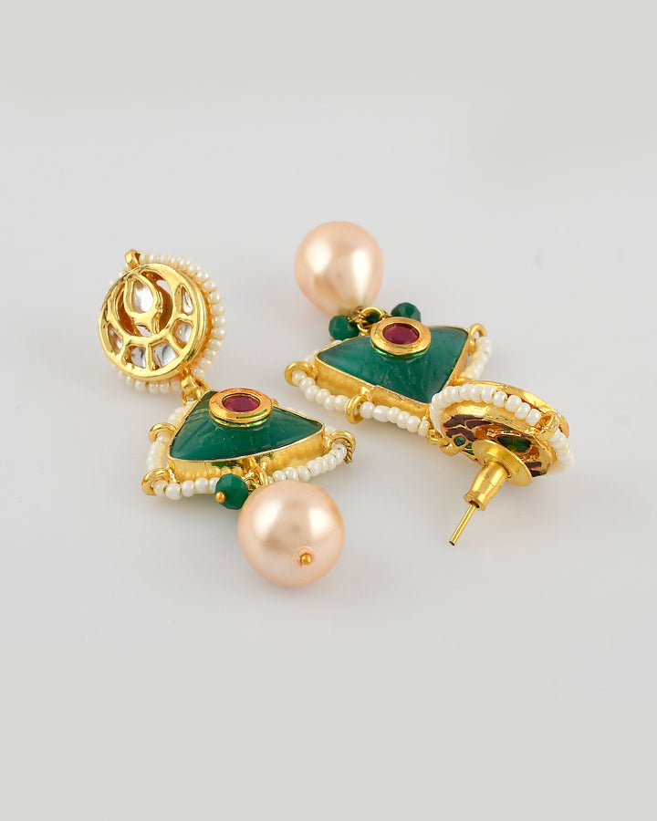 Dastoor Carvin Stne Chandbali Stone Set