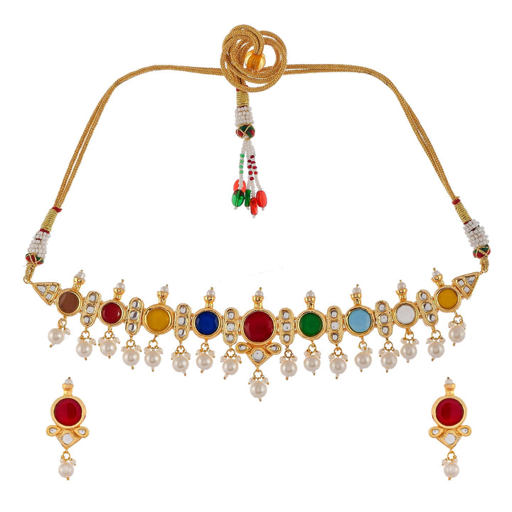 Dastoor MultiKundan Choker Set