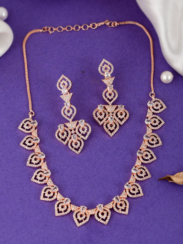 Designer AD Diamond Necklace Set