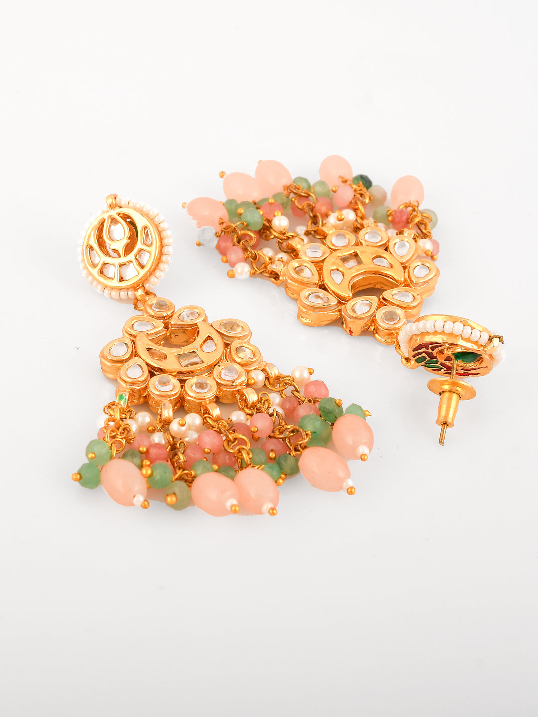 Dastoor Kundan Carvin Stone Necklace Set