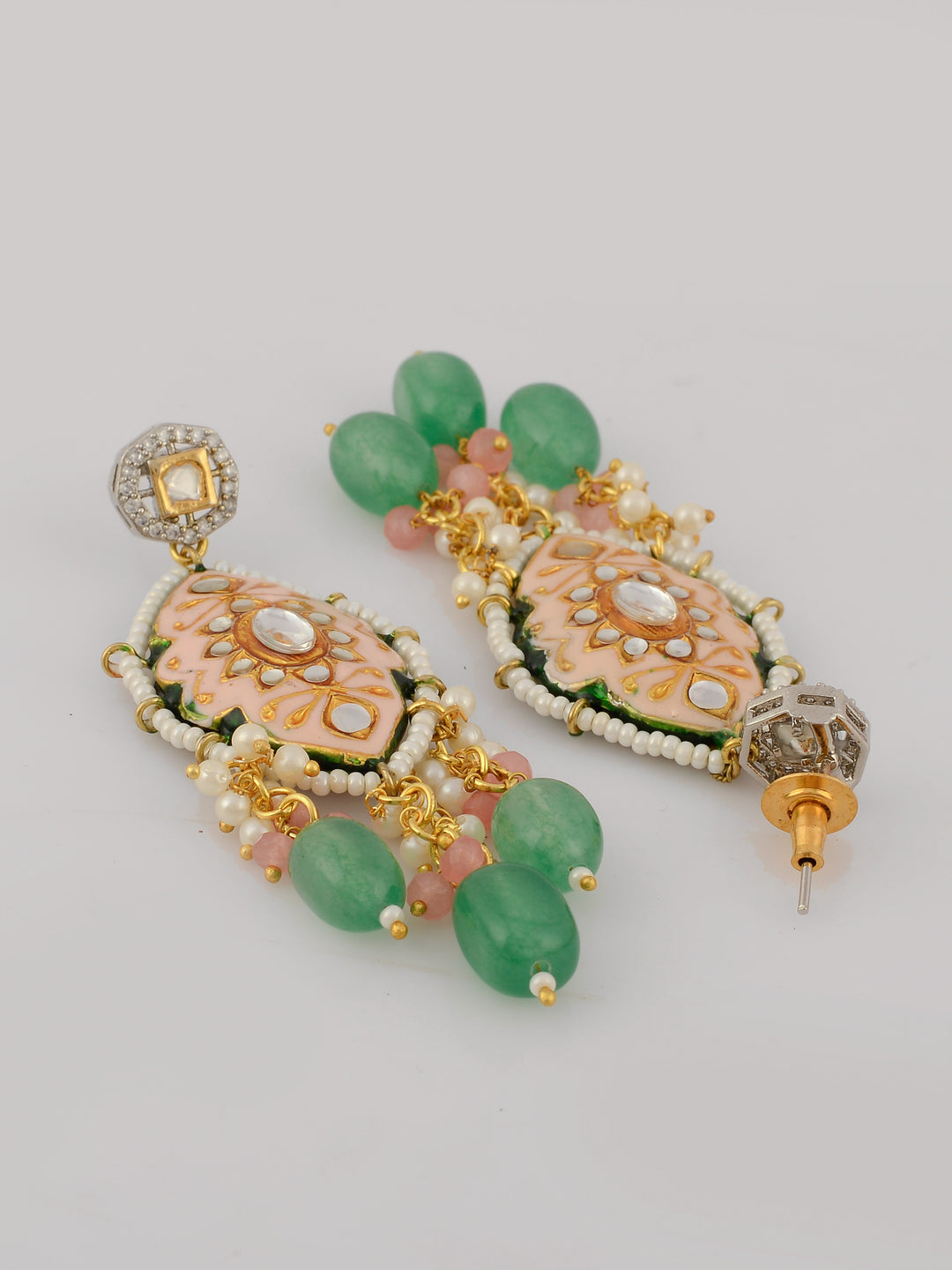 Green Kundan-Studded Jewellery Set