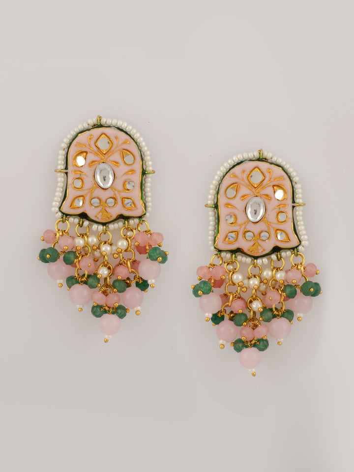 Dastoor Gold-Plated  Kundan Beaded Jewellery Set