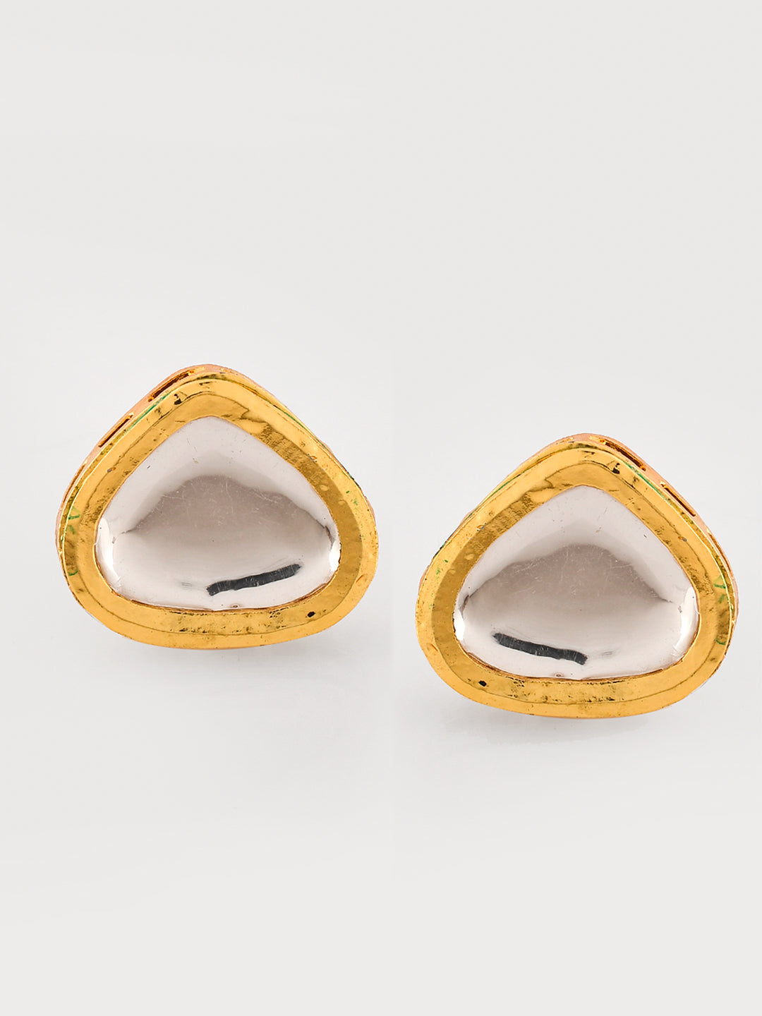 Gold-Plated White Kundan Jewellery Set