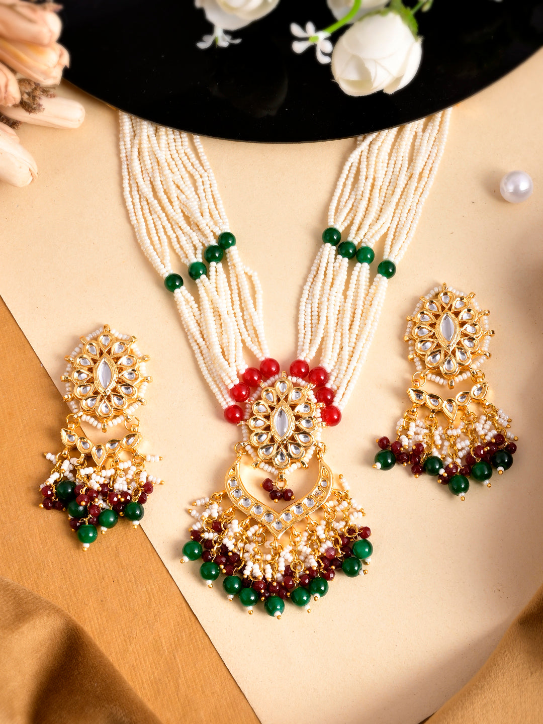 Gilded Glamour Kundan Jewel Choker Necklace set