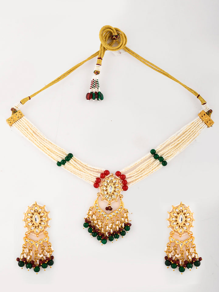 Gilded Glamour Kundan Jewel Choker Necklace set