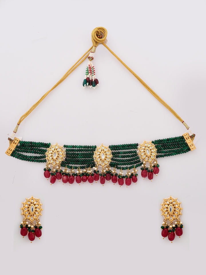 Jade Harmony Choker Necklace Set