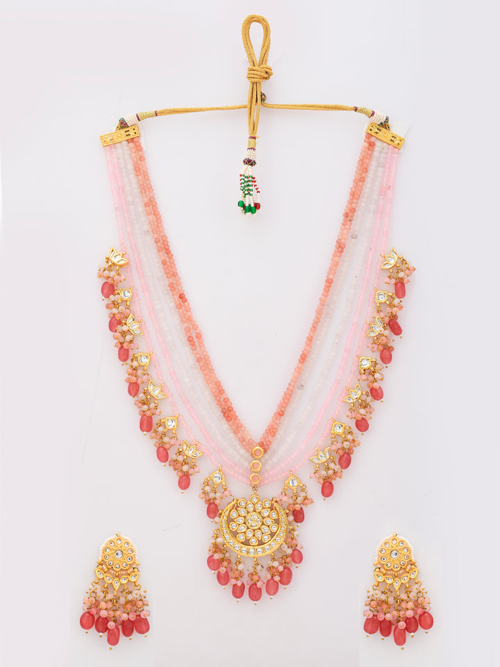 Pink Petal Serenade Necklace Set