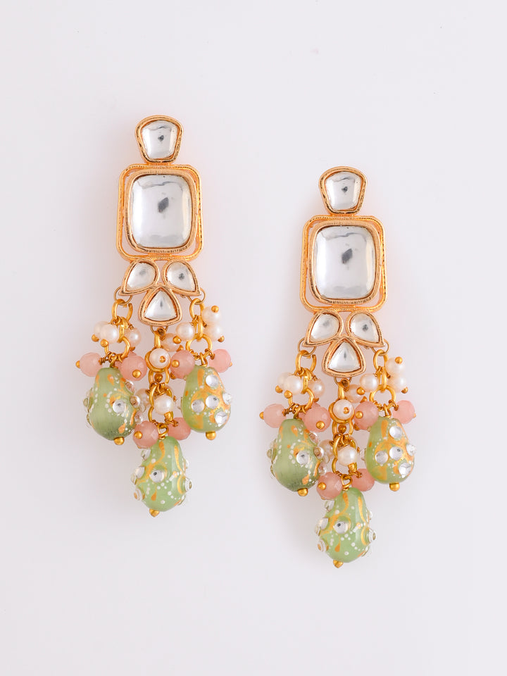 Designer Jadau Pachhi Kundan Necklace Set