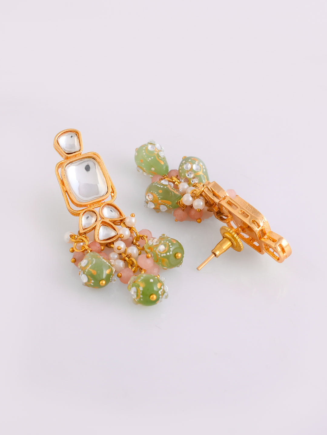 Designer Jadau Pachhi Kundan Necklace Set