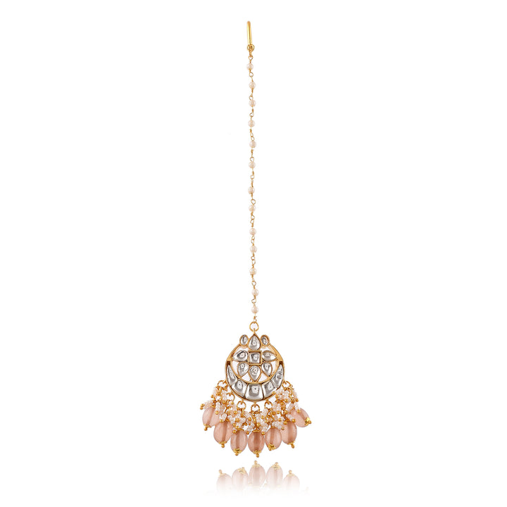 Dastoor Ostentatious Such Valuable Dazzling Jadau Necklace Set With Mangtikka