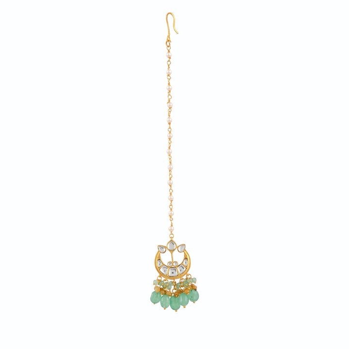 Dastoor More Refined More Elegant outlandish Jadau Necklace Set With Mangtikka