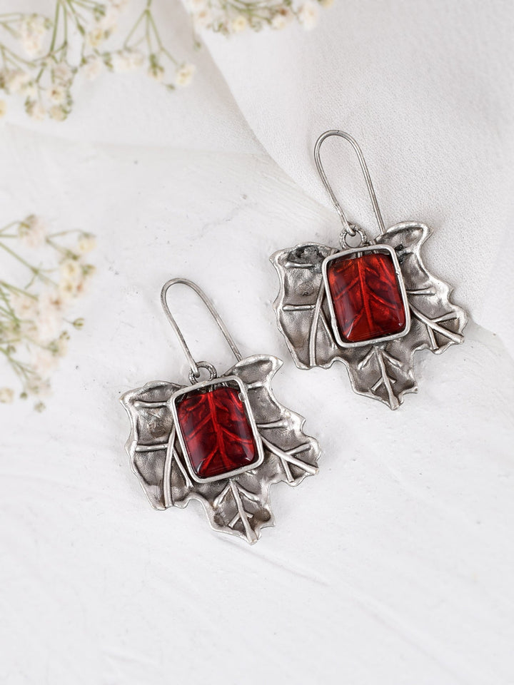 Vermillion Velvet Studs