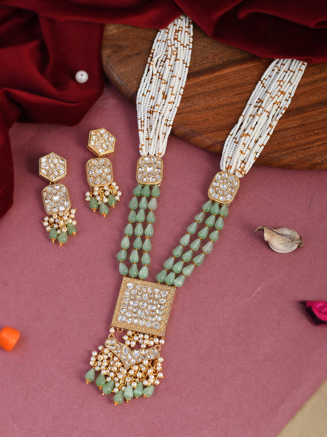 Polki Kundan Designer Necklace Set